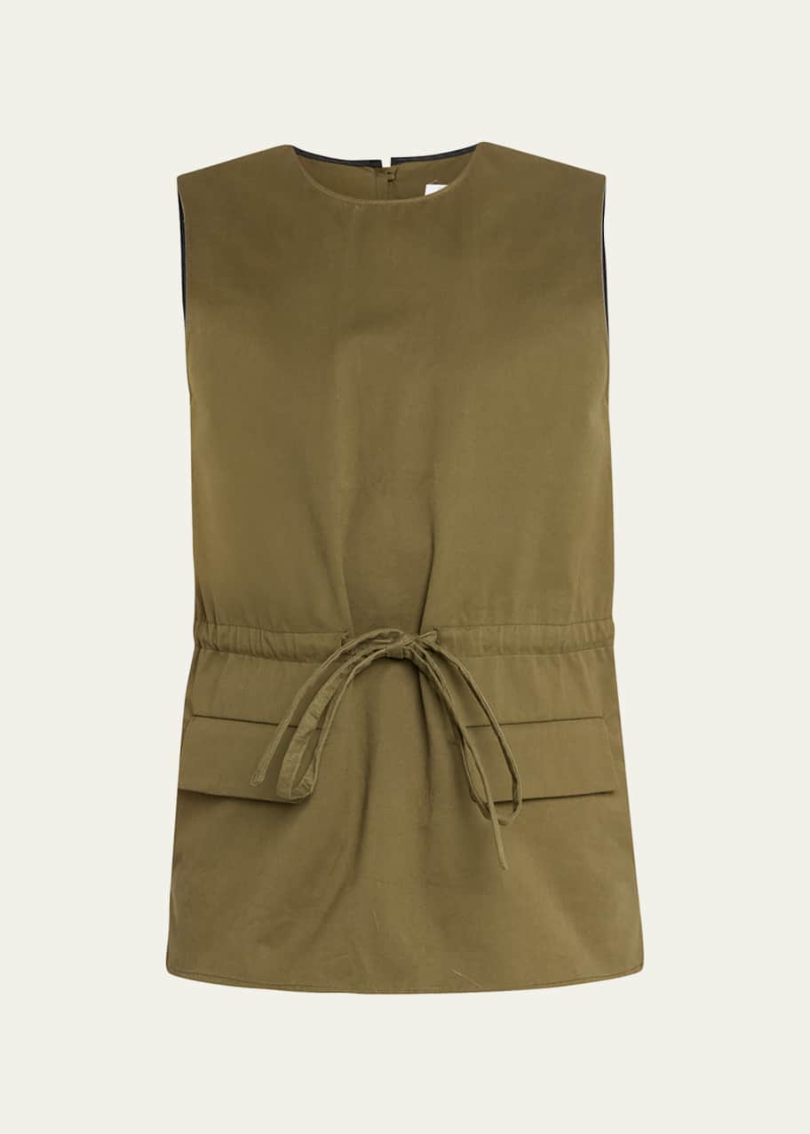 Image 1 of 1: Janelle Drawstring Cotton Top