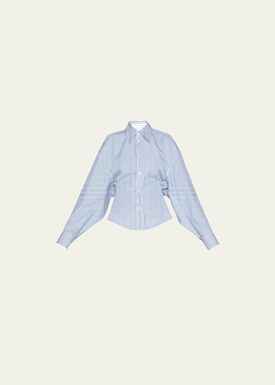Bottega Veneta Admiral Pinstripe Poplin Button Down Shirt - Bergdorf ...