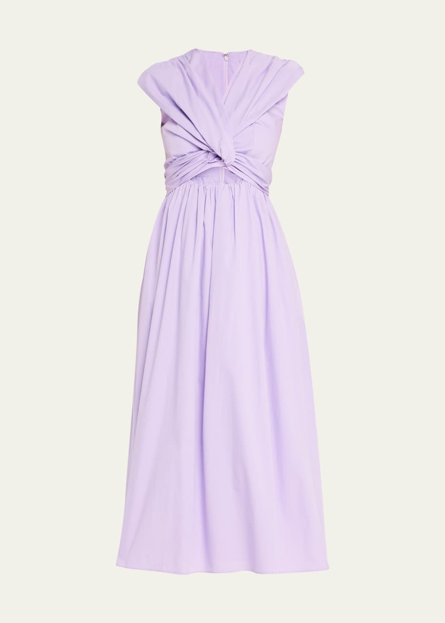 Tove Carine V-Neck Twisted Midi Dress - Bergdorf Goodman