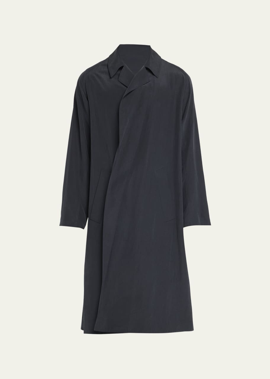 THE ROW Men's Emilio Silk-Linen Overcoat - Bergdorf Goodman
