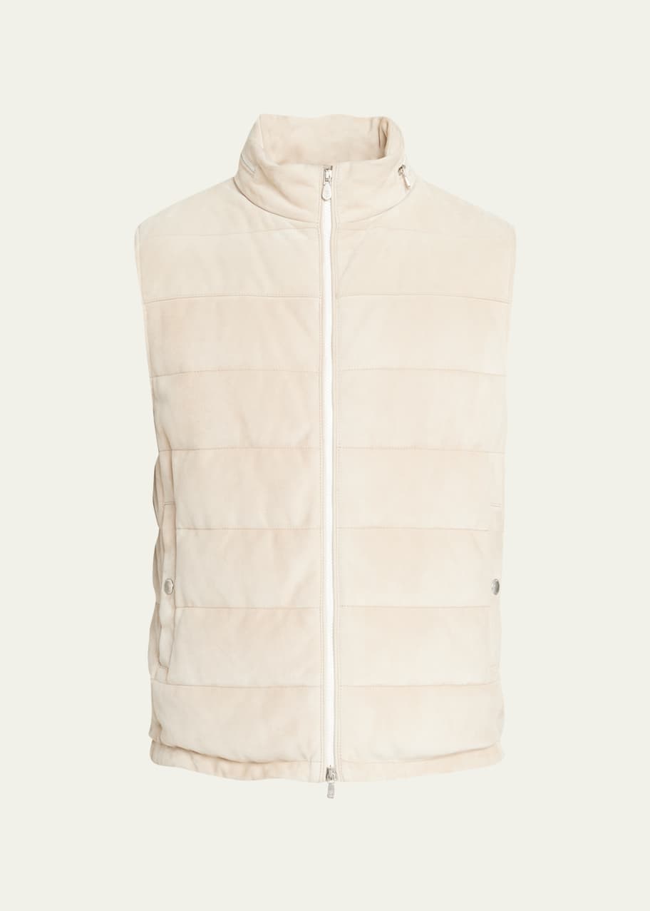 Men s Quilted Down Suede Vest