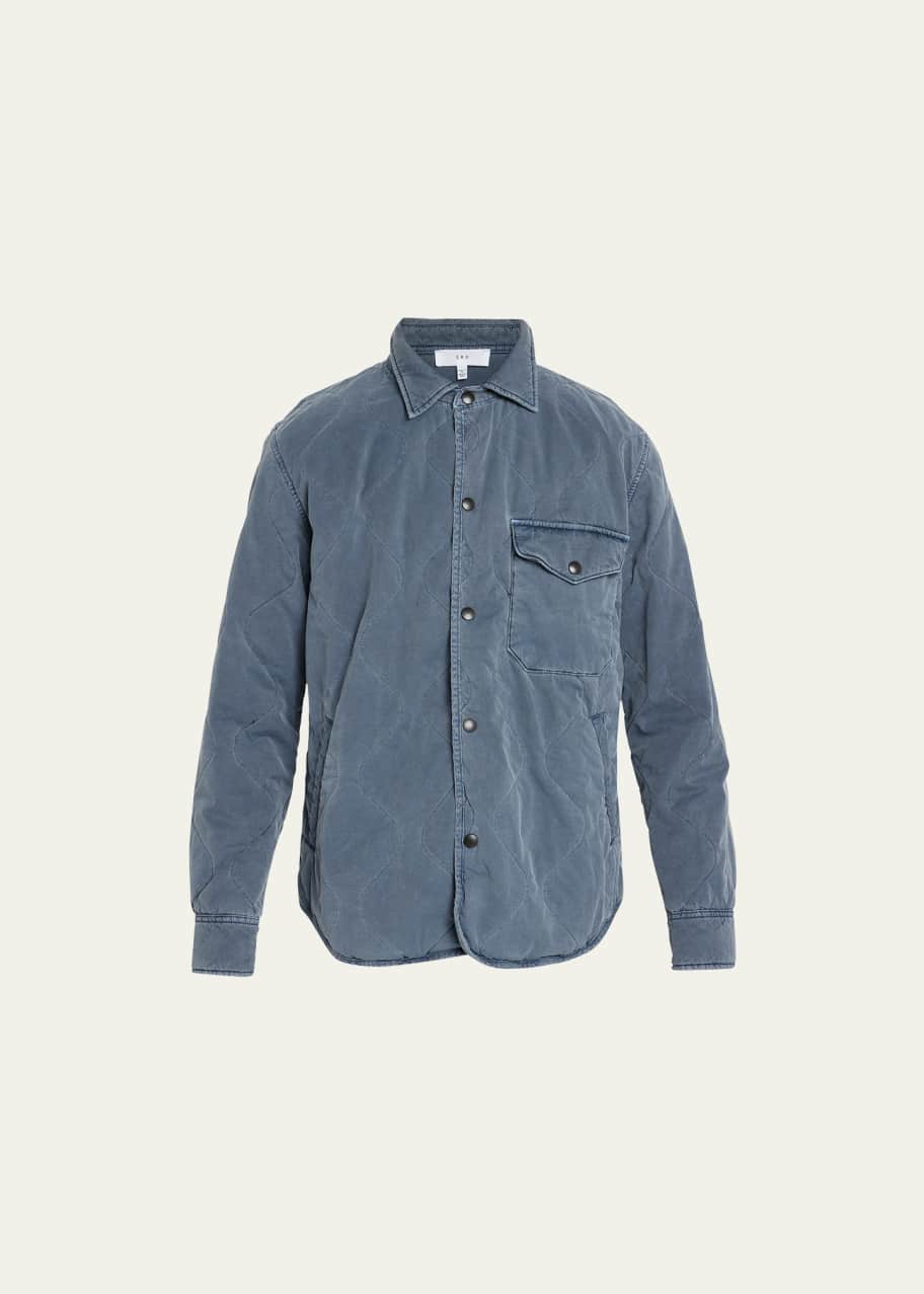 Save Khaki Men s Washed Onion Quilted Shirt Jacket Bergdorf Goodman