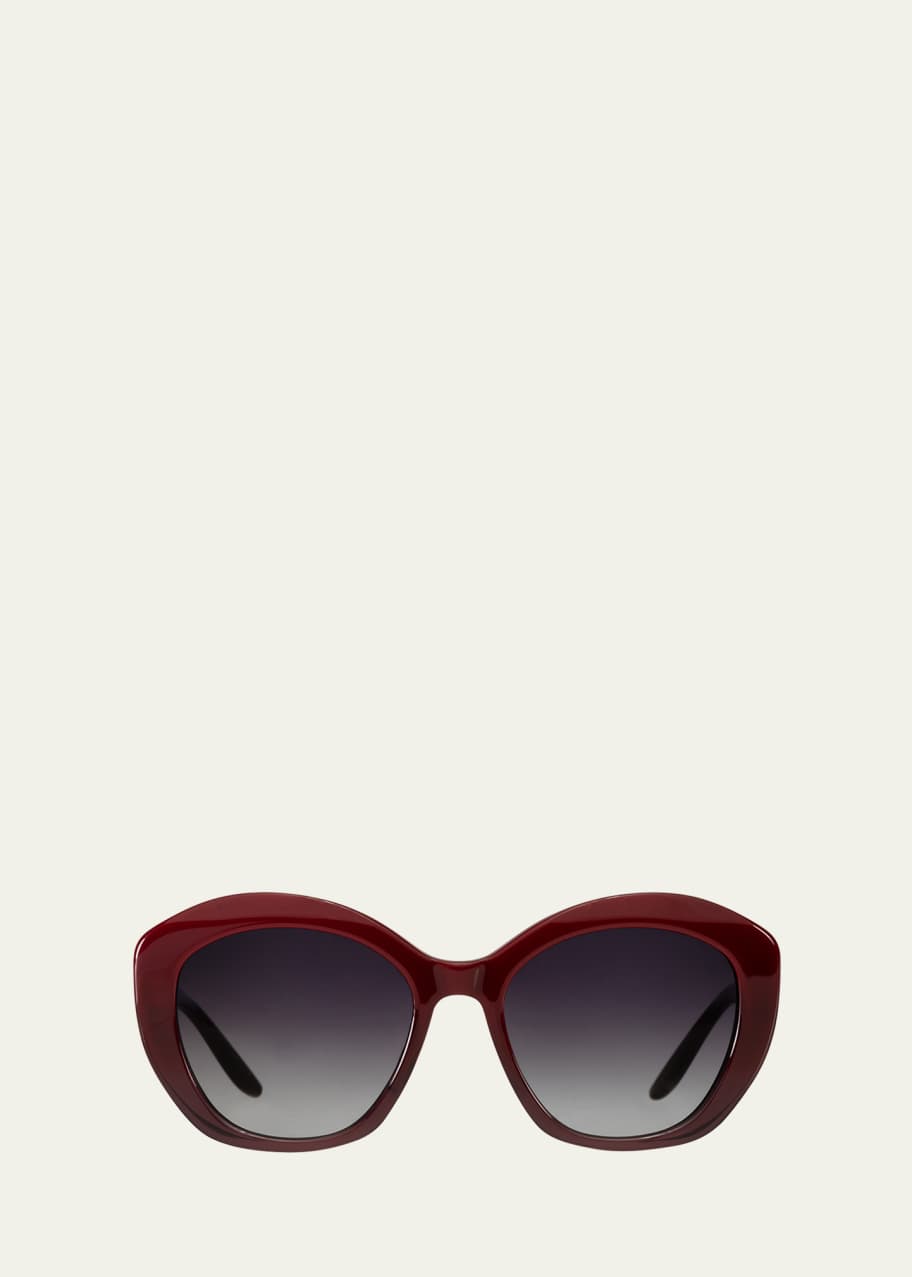 Image 1 of 1: Galilea Rounded Acetate Cat-Eye Sunglasses