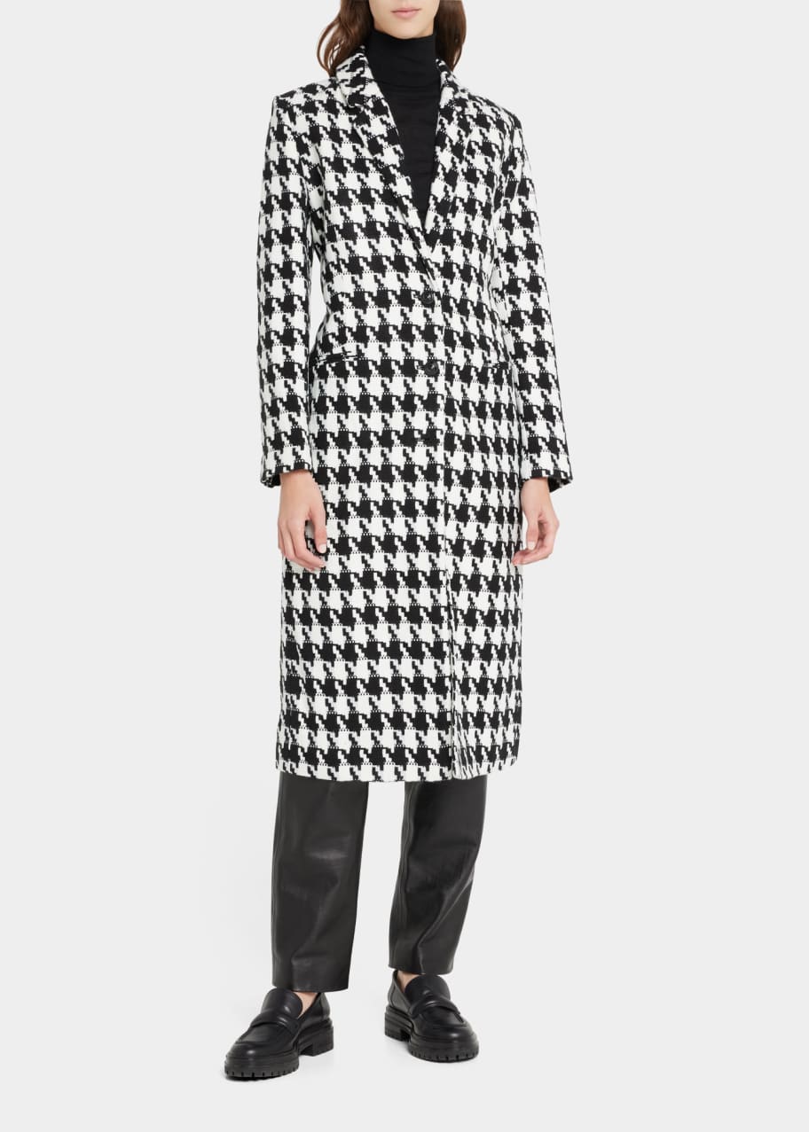 L'Agence Xander SingleBreasted Houndstooth Coat Bergdorf Goodman
