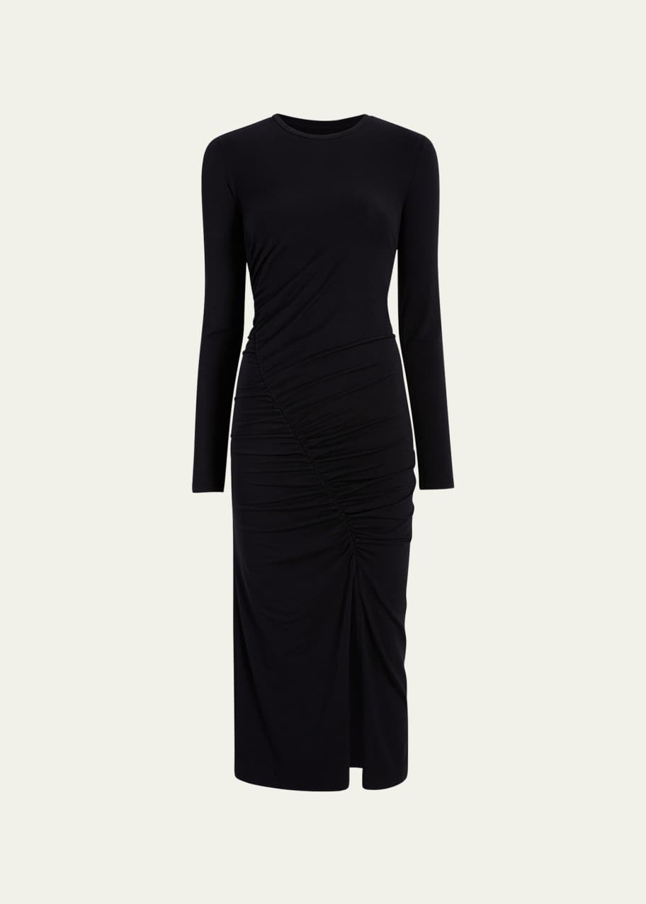 black off shoulder dress mini Off-Shoulder Mini Dress with Overlap main image 1