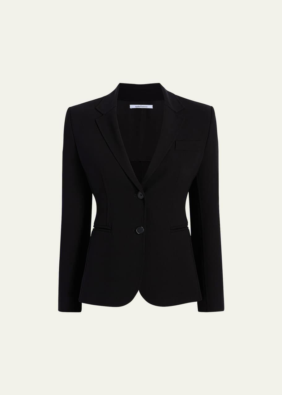 Image 1 of 1: Doppio Wool Cropped Blazer Jacket