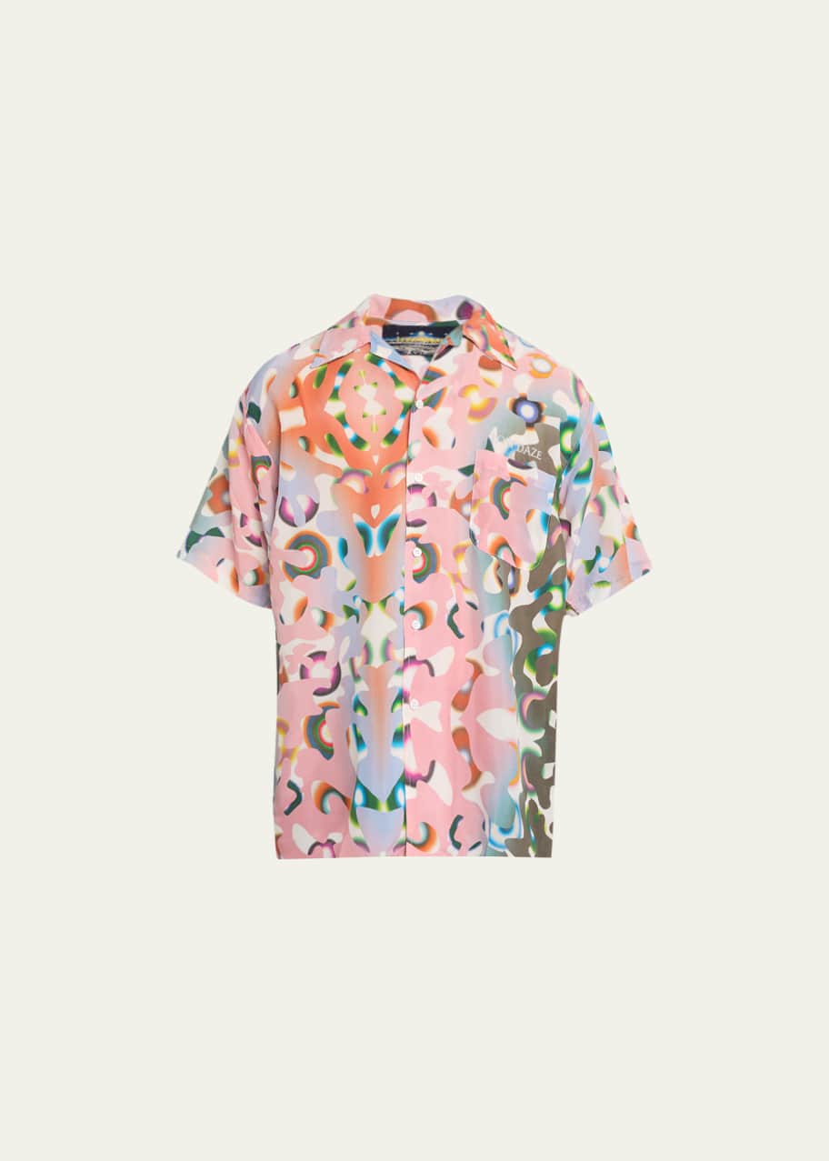 Lost Daze Men's Multicolor Radial-Print Camp Shirt - Bergdorf Goodman
