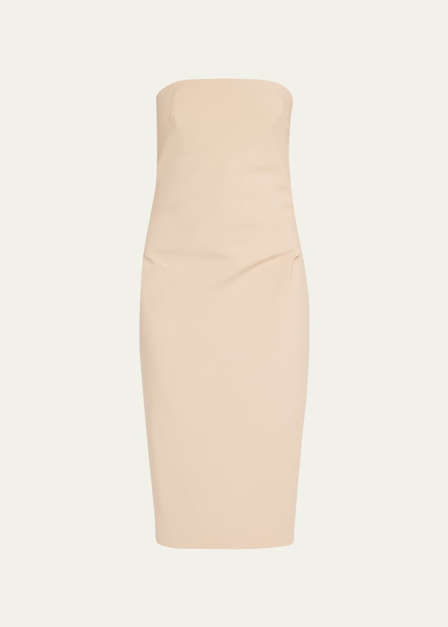 Max Mara Bernard Strapless Wool Midi Dress Bergdorf Goodman