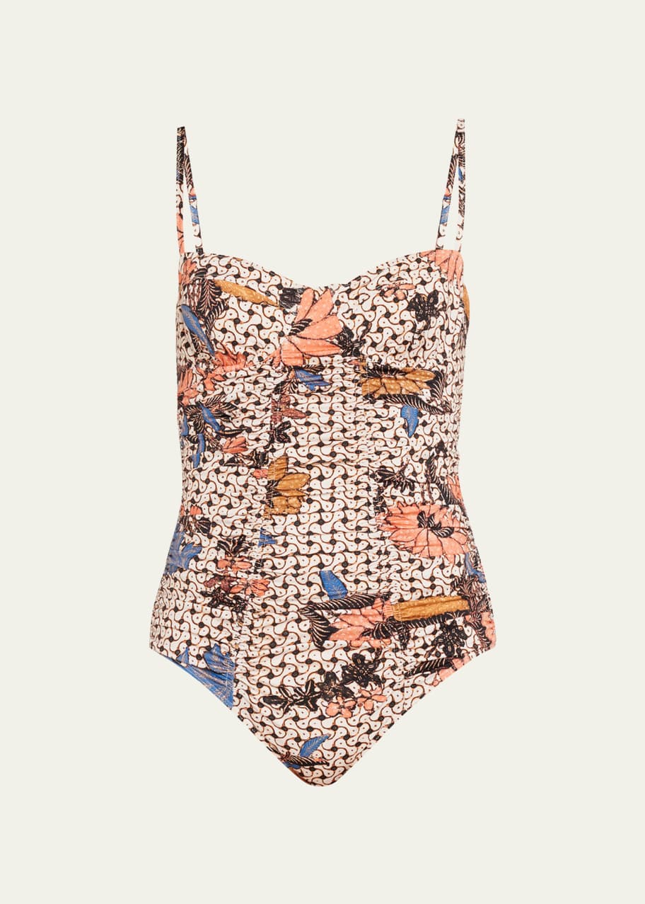 【ULLA JOHNSON】bahia プリント underwired swimsuit ULLA JOHNSON Bahia printed underwired swimsuit | THE OUTNET