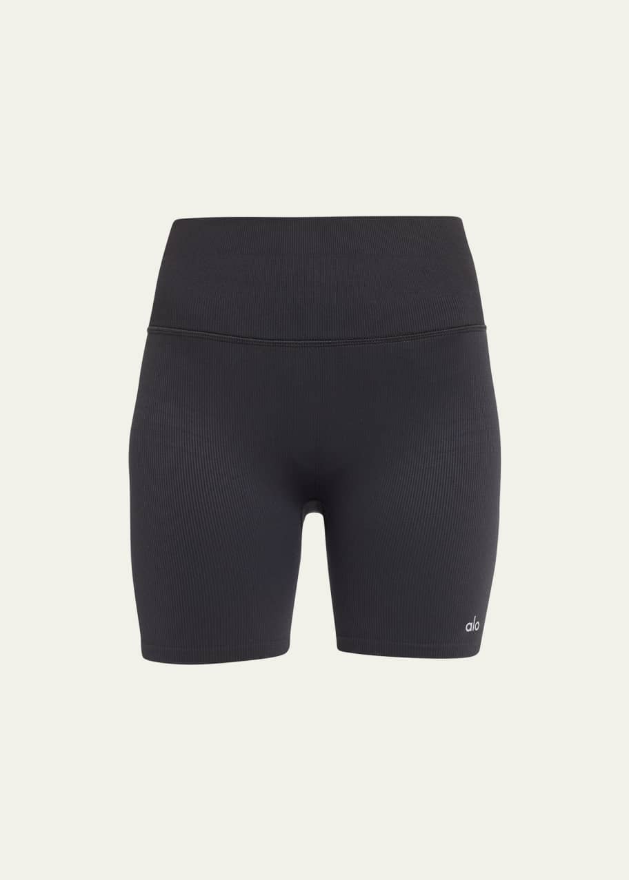 Alo Yoga Seamless Ribbed Hot Shorts - Bergdorf Goodman