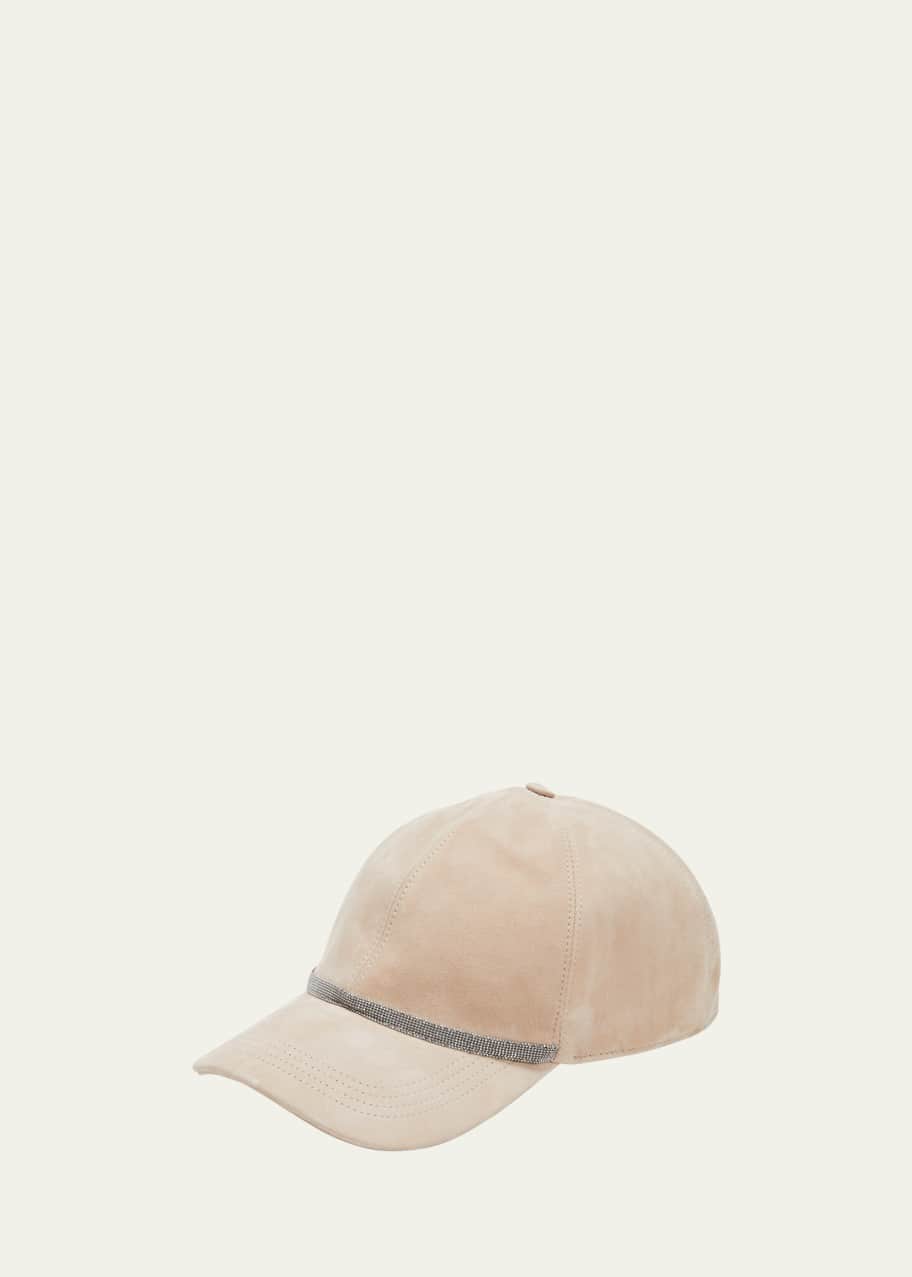 Brunello Cucinelli Suede Baseball Cap With Monili Band Bergdorf