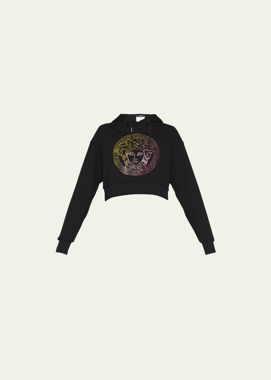 Versace Hooded Sweatshirt with Rainbow Logo Bergdorf Goodman