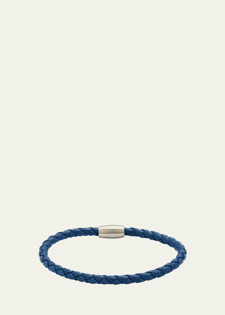 Image 1 of 1: Men's Woven Leather Bracelet