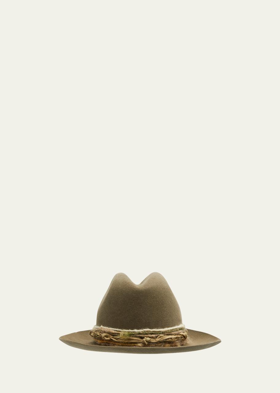Kokin Montana Large-Brim Cotton Felt Fedora Hat - Bergdorf  display picture 2