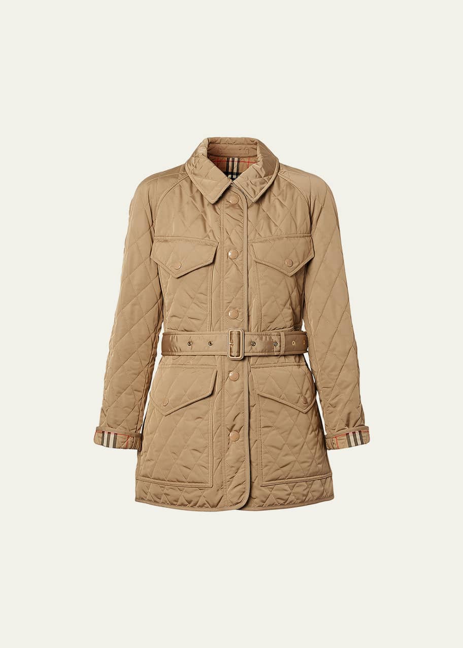 Burberry Kemble Quilted Jacket with Belt Bergdorf Goodman