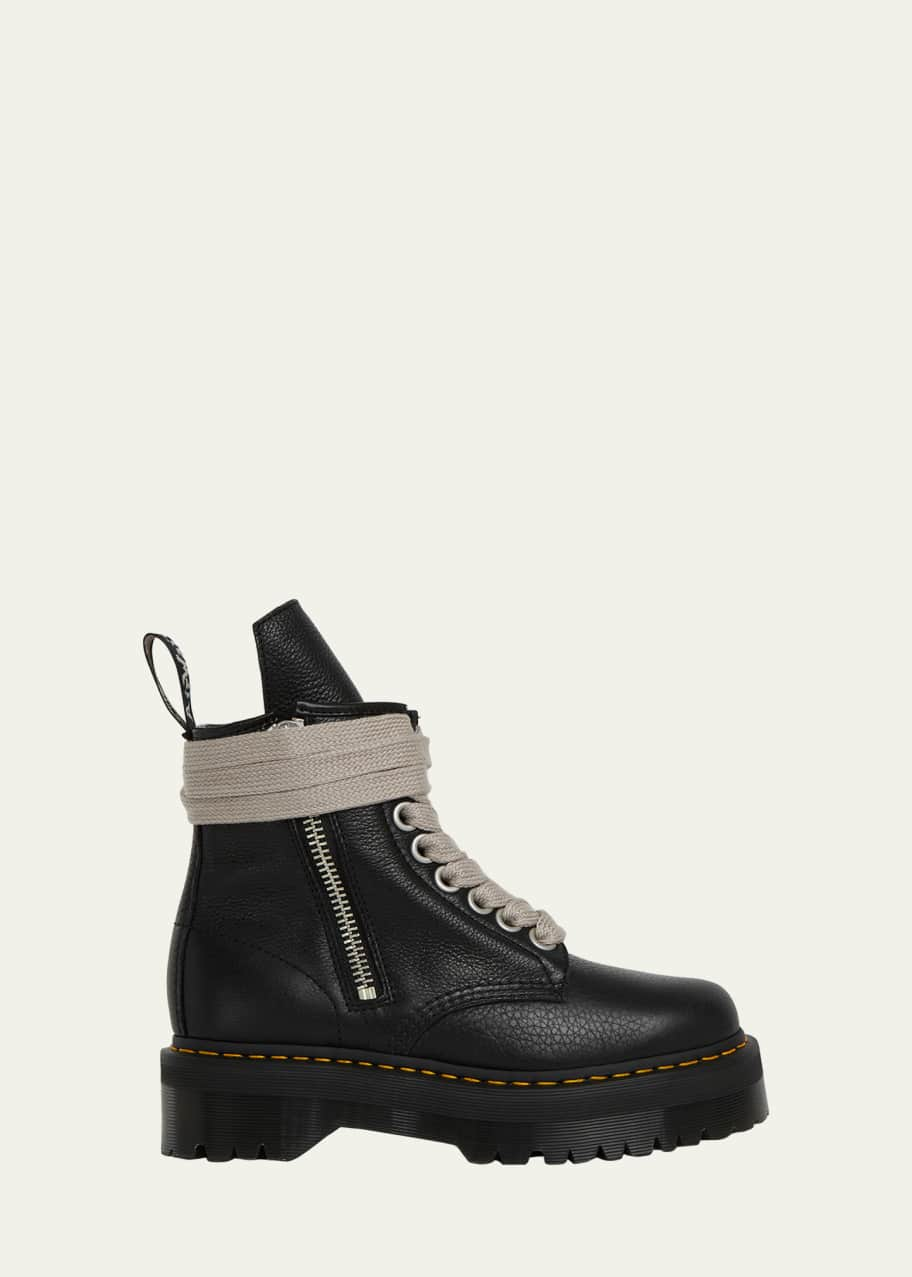 Dr. Martens x Rick Owens Men's Jumbo-Lace Leather Ankle Boots ...