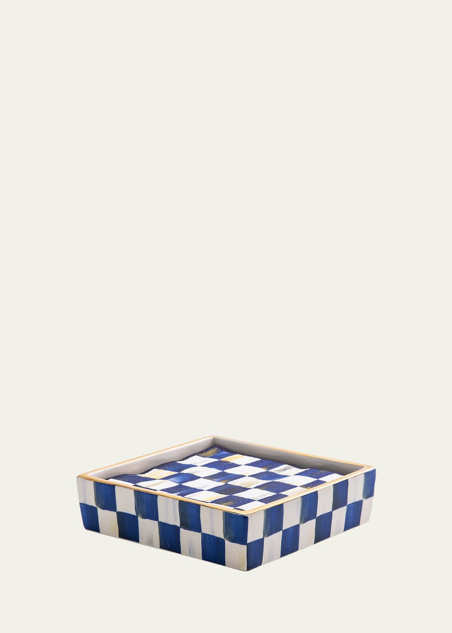 Image 1 of 1: Royal Check Cocktail Napkin Holder