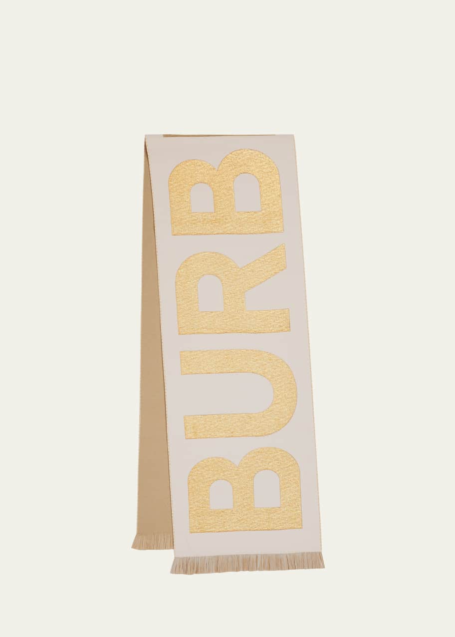 Image 1 of 1: Metallic Logo Football Scarf