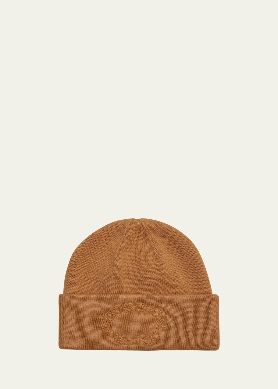 Burberry Ghost Crest Cashmere Beanie - Bergdorf Goodman display picture 1