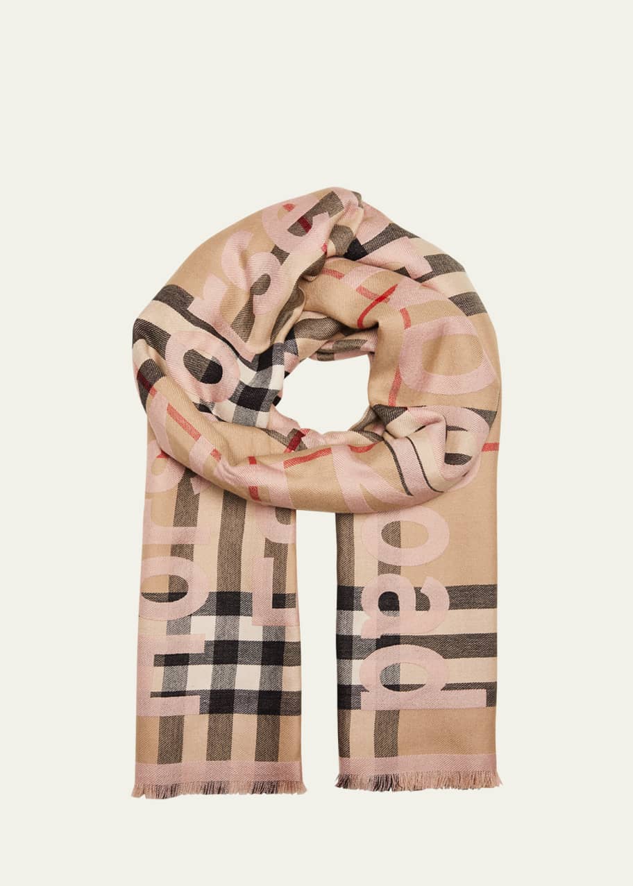 Coordinates Giant Check Cashmere Silk Scarf