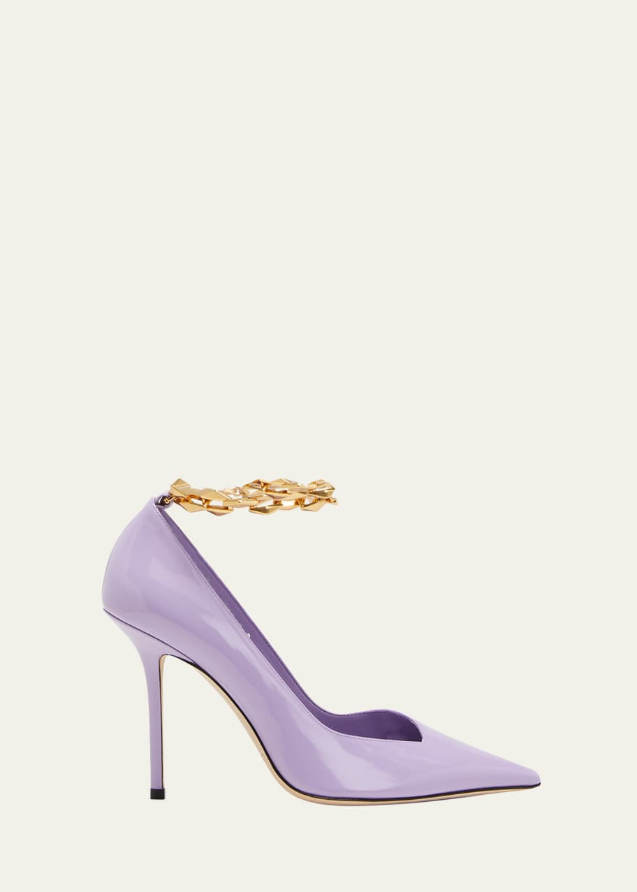 Jimmy Choo Diamond Talura Ankle-Chain Pumps - Bergdorf Goodman