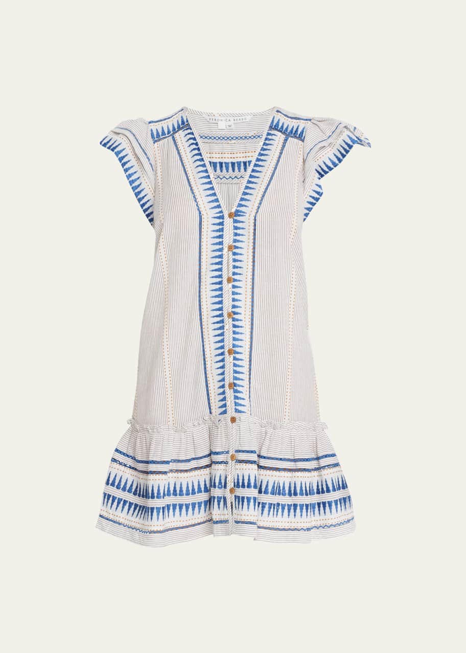knee length dresses for ladies Geo Print Mini Dress