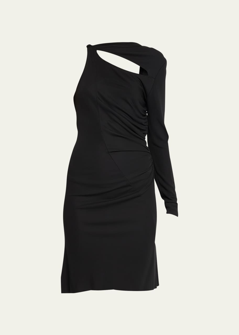 Victoria Beckham Asymmetric Slash Mini Dress - Bergdorf Goodman