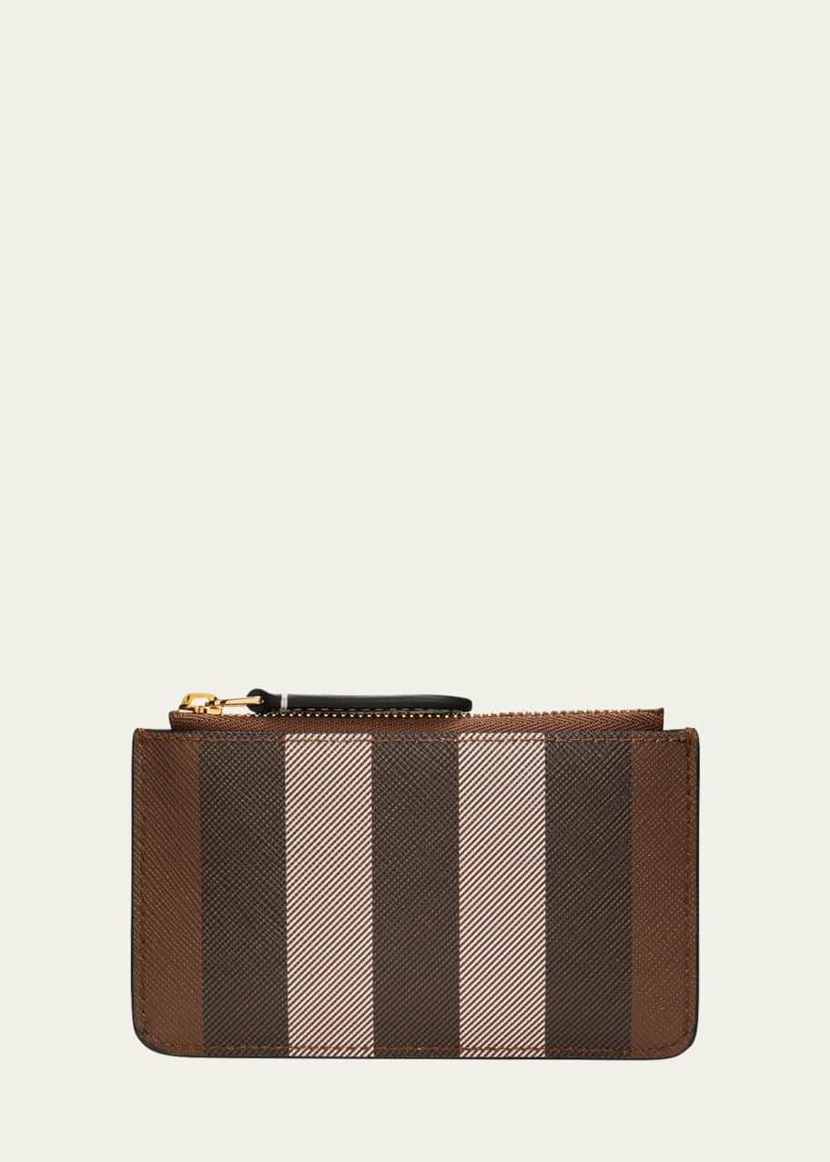 Burberry Kelbrook Check Zip Wallet w/ Chain - Bergdorf Goodman