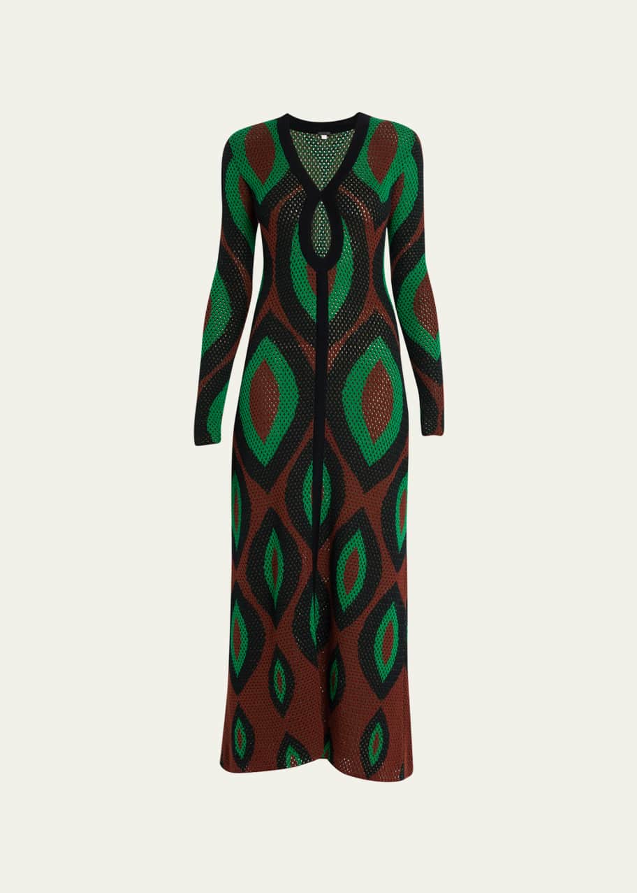 johanna ortiz midi dress Johanna Ortiz Women's Royal Garden Maxi Dress - Ecru Wine Middle Blue