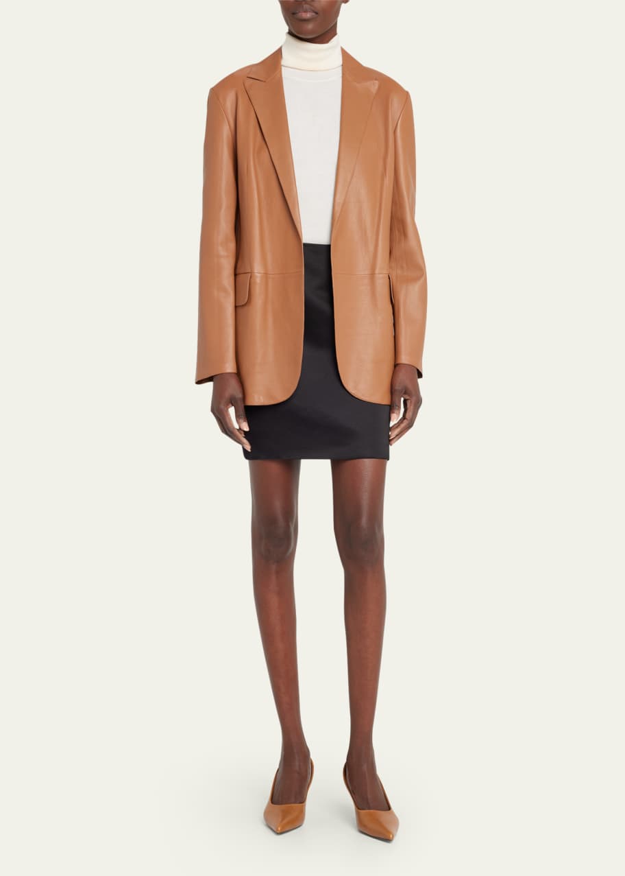Theory leather blazer discount