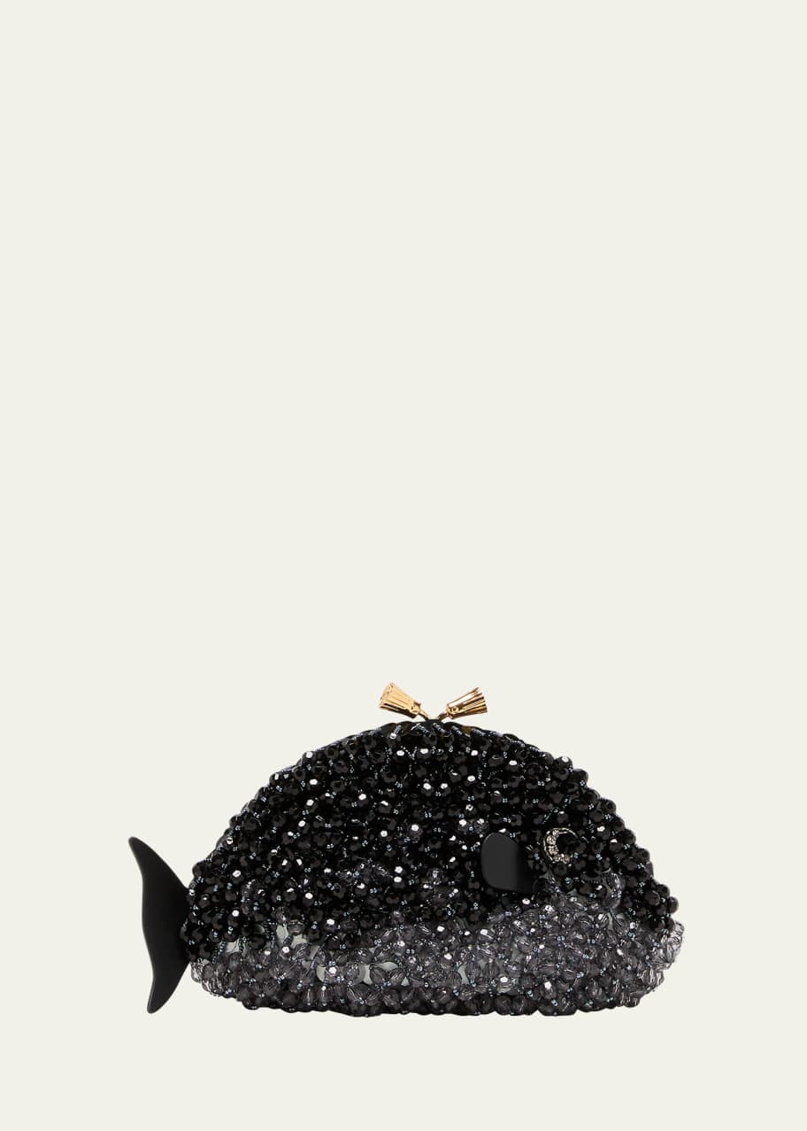 Anya Hindmarch Maud Iridescent Beaded Fish Clutch Bag Bergdorf Goodman