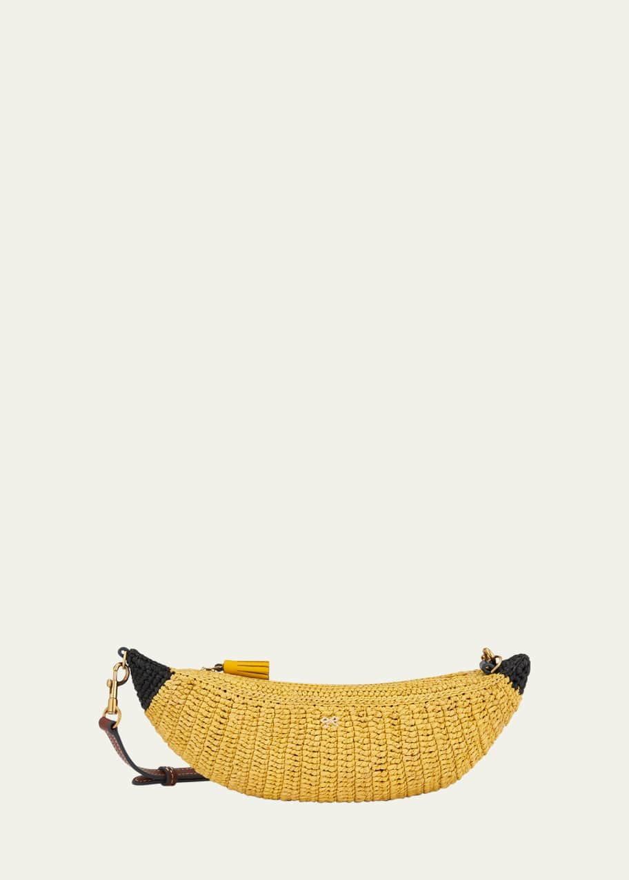 Anya Hindmarch Banana Raffia Crossbody Bag - Bergdorf Goodman