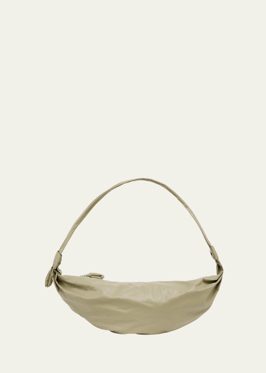 Image 1 of 1: Large Croissant Leather Shoulder Bag