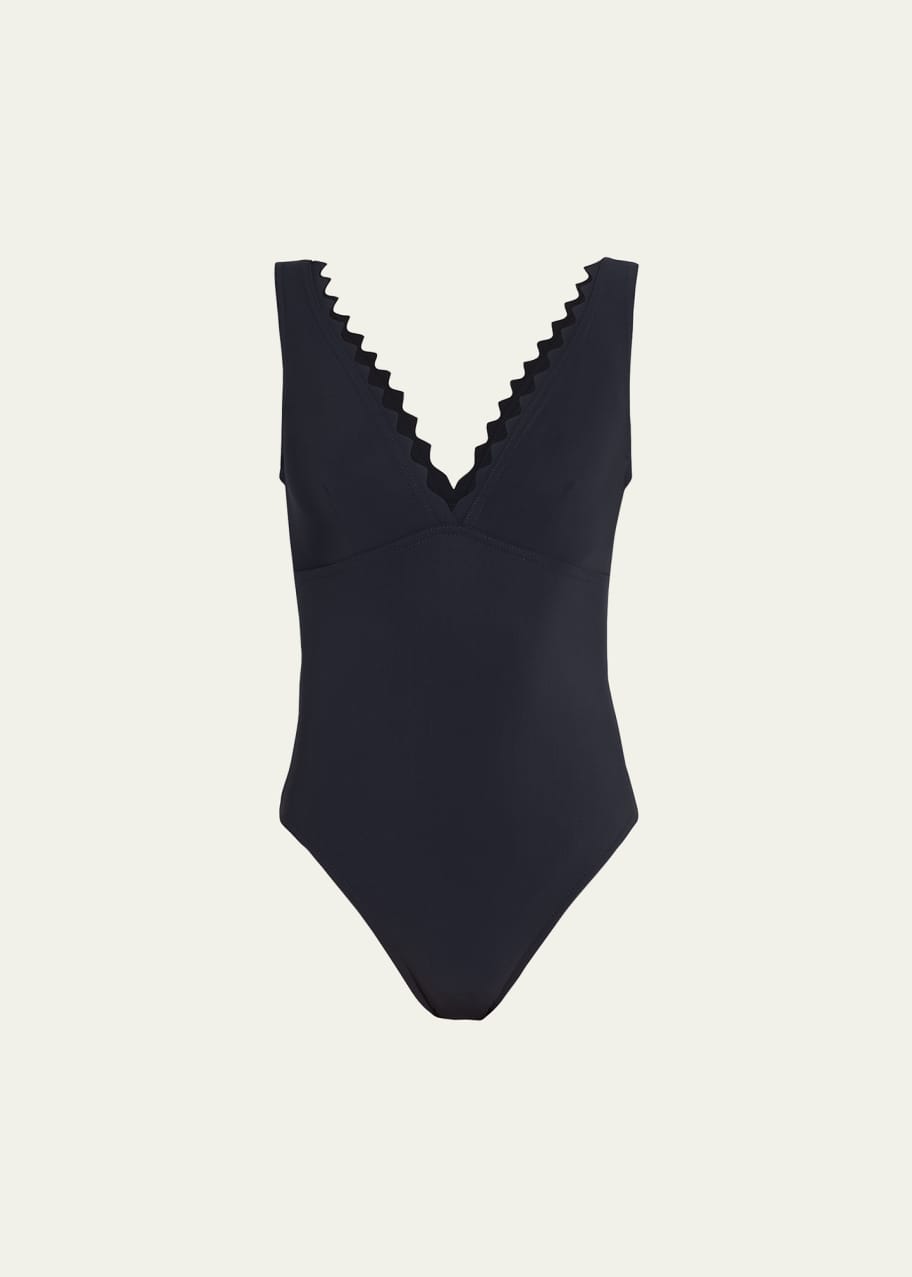 【Karla Colletto】 Ines scalloped水着 Karla Colletto Ines Scallop 1pc Black or Navy - Jerrie Shop