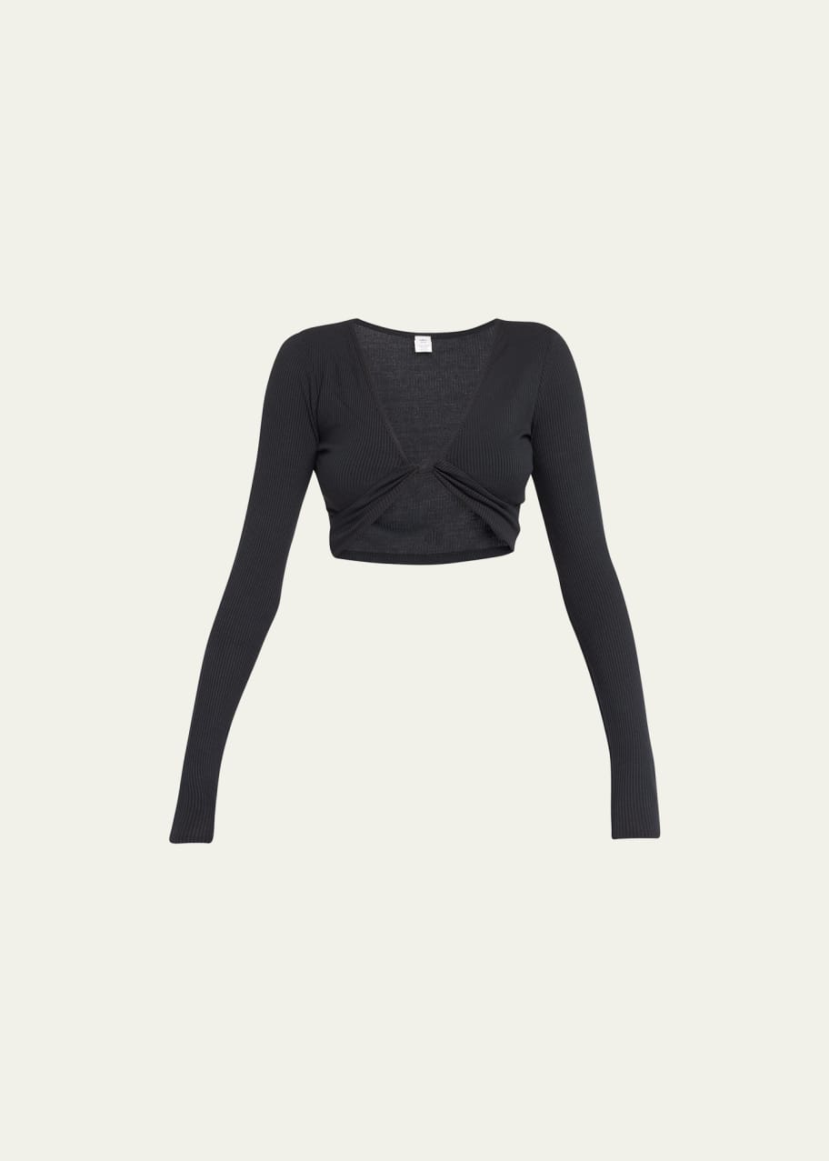 Alo Yoga Ribbed Knotty Long-Sleeve Top - Bergdorf Goodman