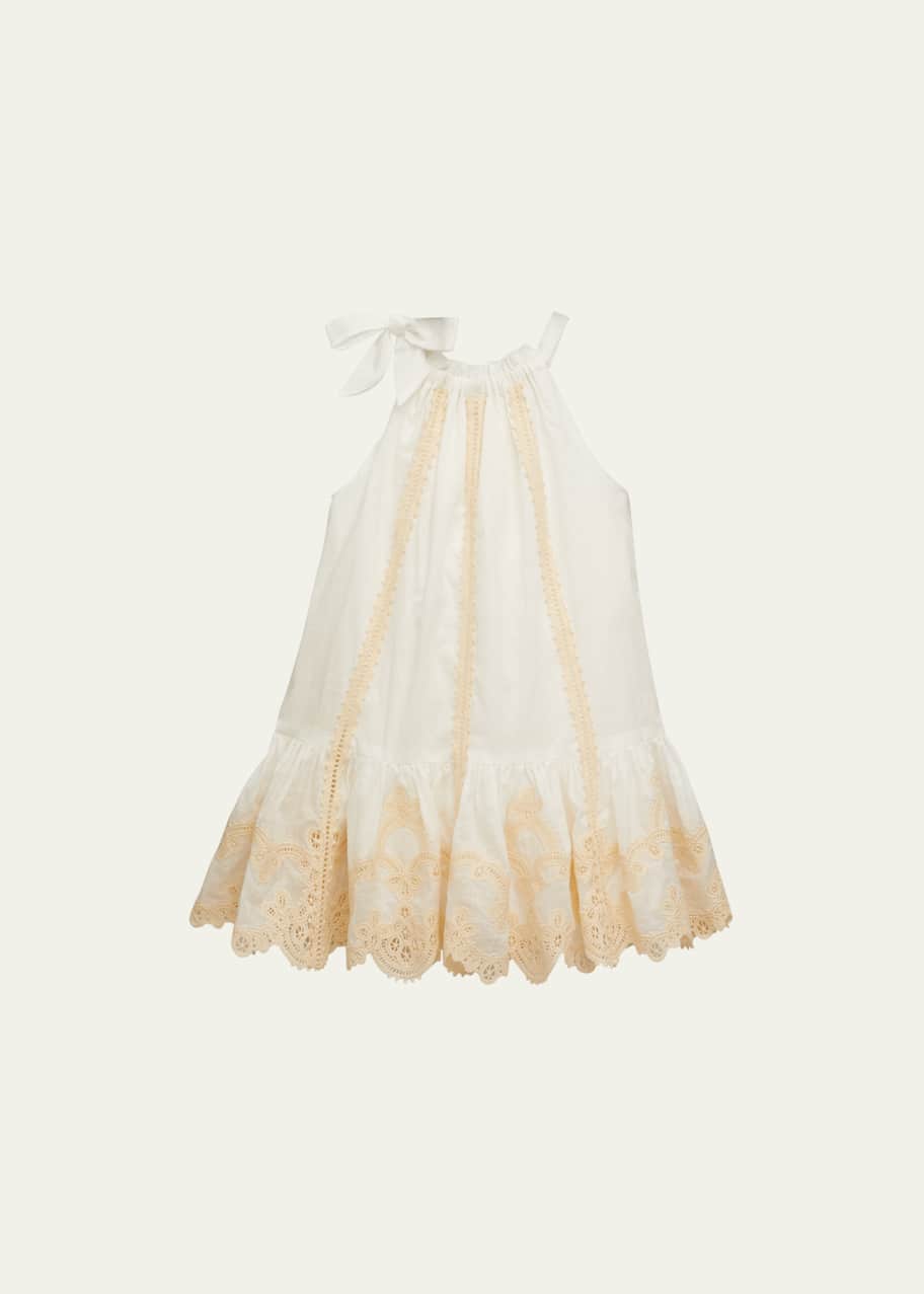 Zimmermann Girl's Clover Embroidered Dress, Size 1-12 - Bergdorf Goodman
