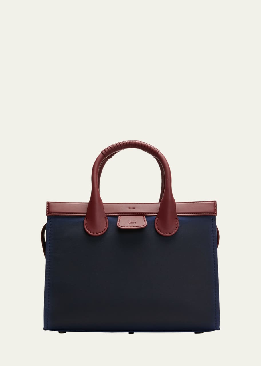 Chloe X Edith Barbour Canvas Leather Handbag Bergdorf Goodman