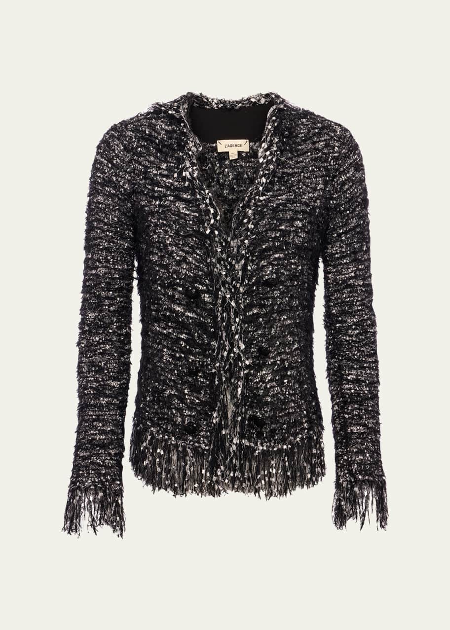 Image 1 of 1: Azure Fuzzy Cardigan Blazer