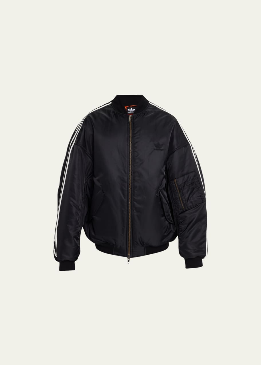 Adidas black nylon bomber jacket cheap