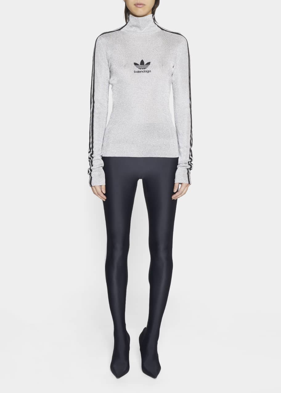 Balenciaga x Adidas Athletic Mock Neck Top - Bergdorf Goodman