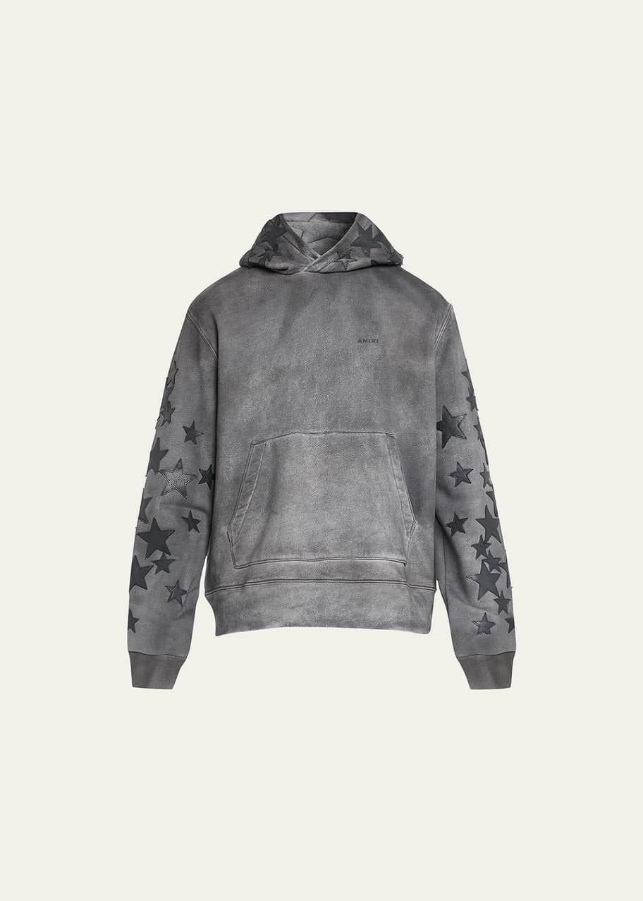 Amiri Men's Star Pigment Spray Knit Hoodie - Bergdorf Goodman