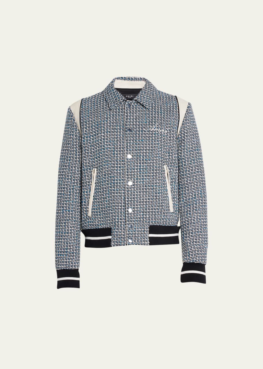 Amiri Men's Tweed Bones Varsity Jacket - Bergdorf Goodman