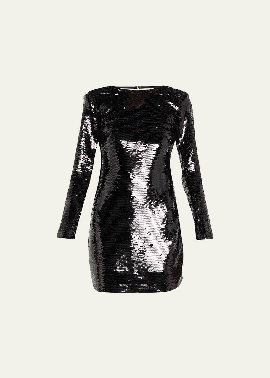 slim fit dress slacks Illusion Inset V-Neck Open Back Long Glitter Dress by Poly USA 8494 – ABC  Fashion main image 0