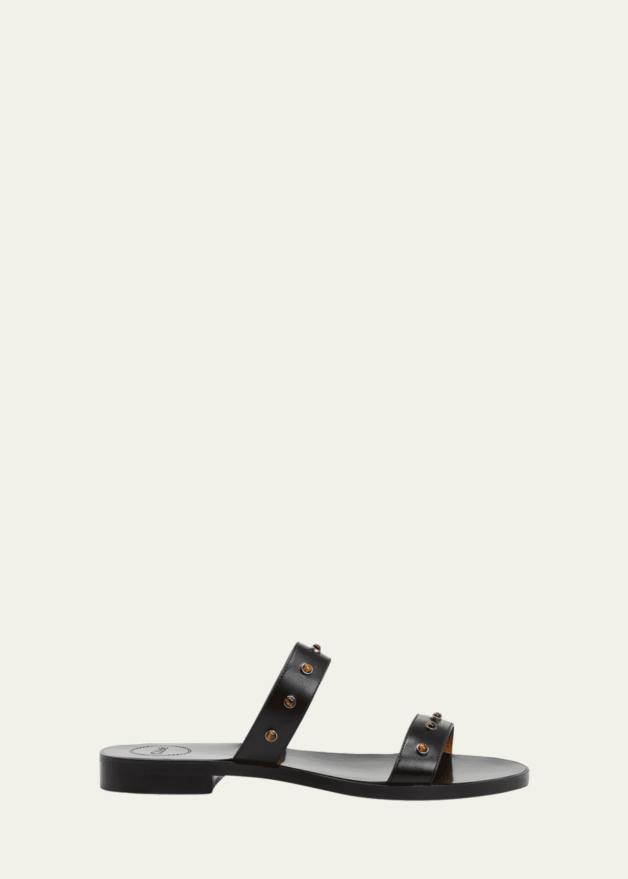 Chloe Aurna Studded Two Band Slide Sandals Bergdorf Goodman