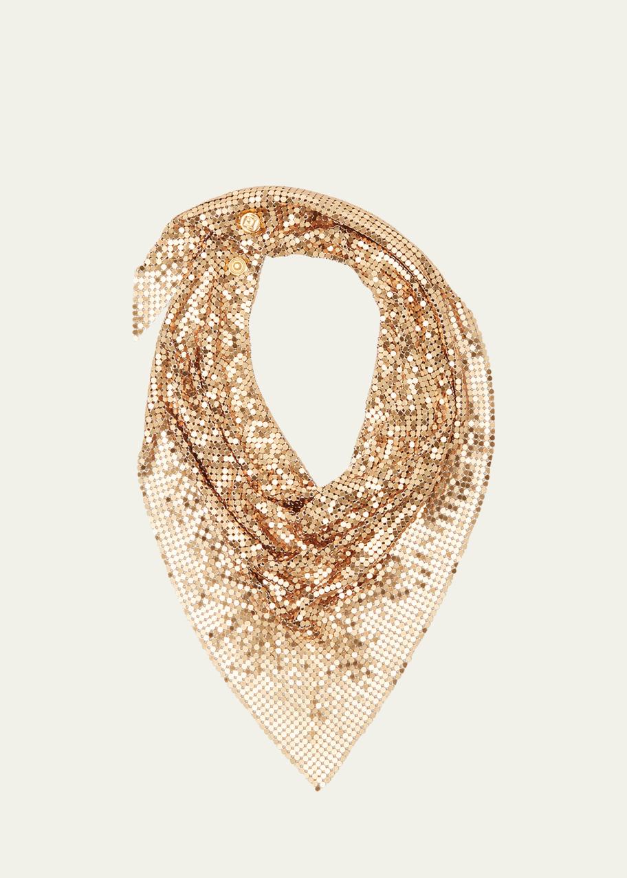 Rabanne Chainmail Draped Bandana Neck Scarf Necklace - Bergdorf Goodman