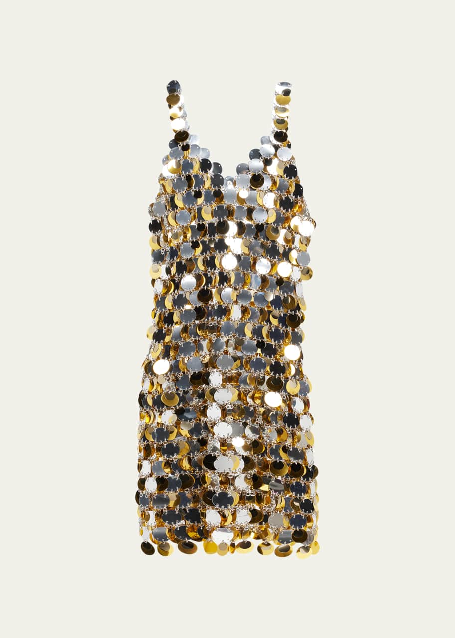 Rabanne Embellished V-Neck Mini Dress - Bergdorf Goodman