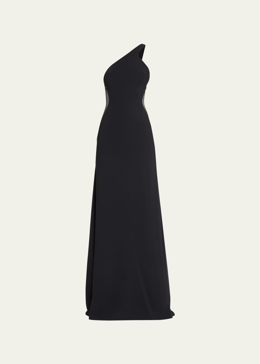 Stella McCartney One-Shoulder Gown w/ Mesh Panels - Bergdorf Goodman