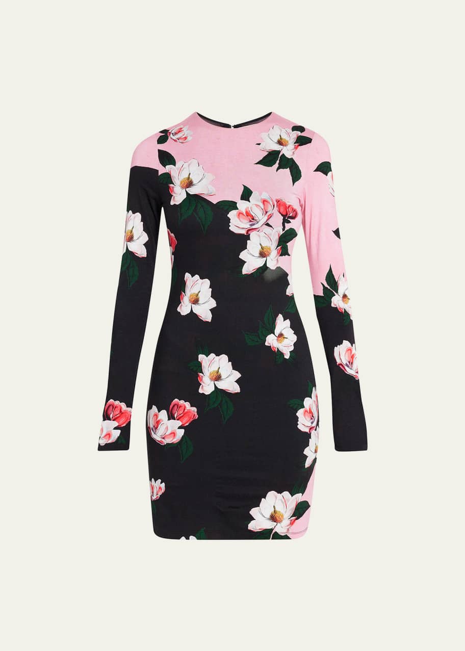ALICE + OLIVIA Delora Long-Sleeve Mini Dress - Bergdorf Goodman