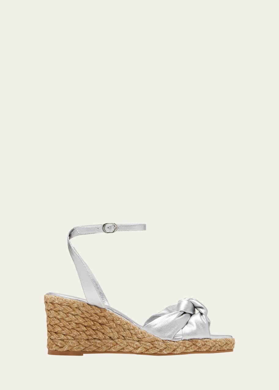 Metallic wedge espadrilles outlet
