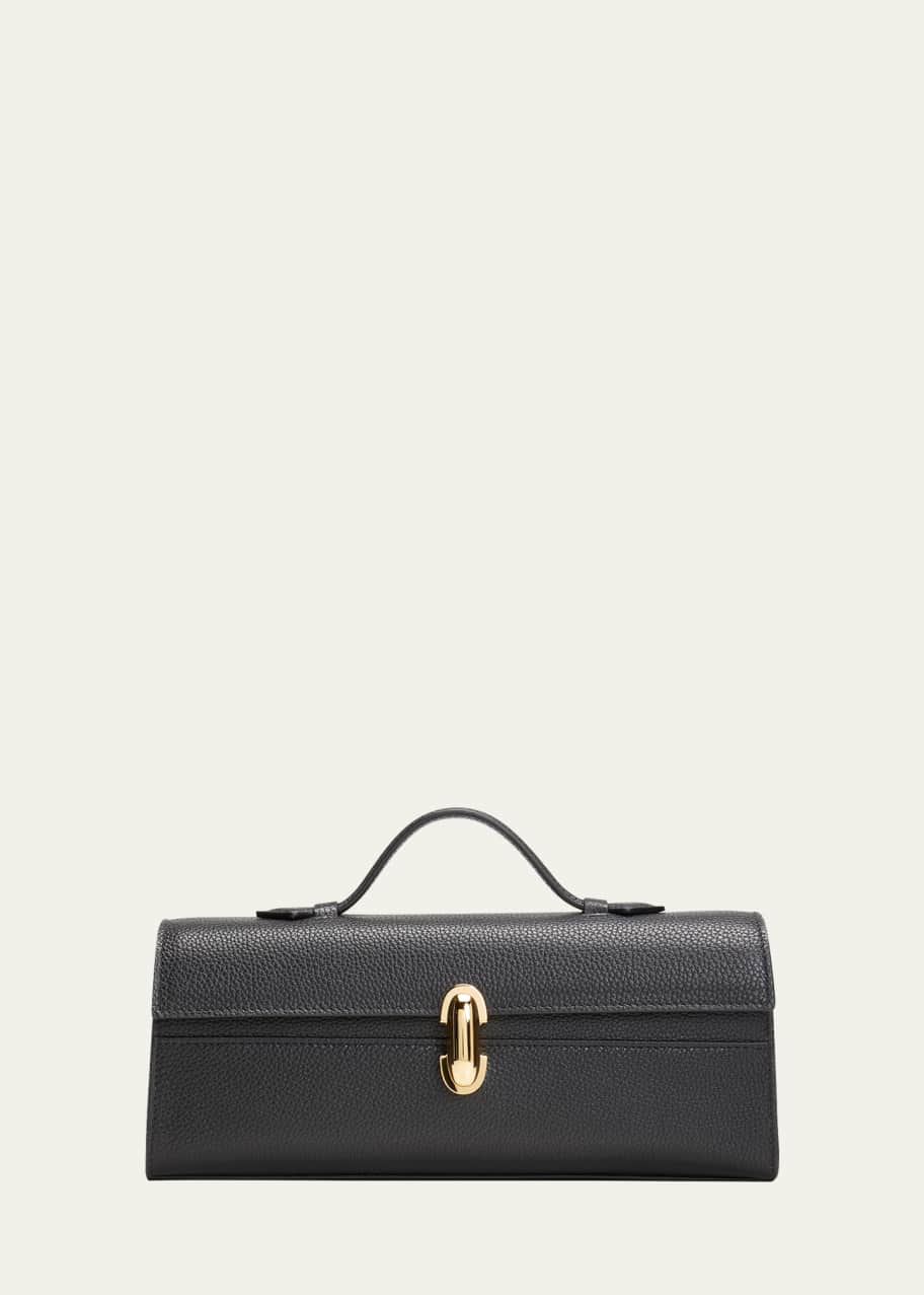 Rosaire « Capucine » Padlock Epsom Leather Top Handle Bag in
